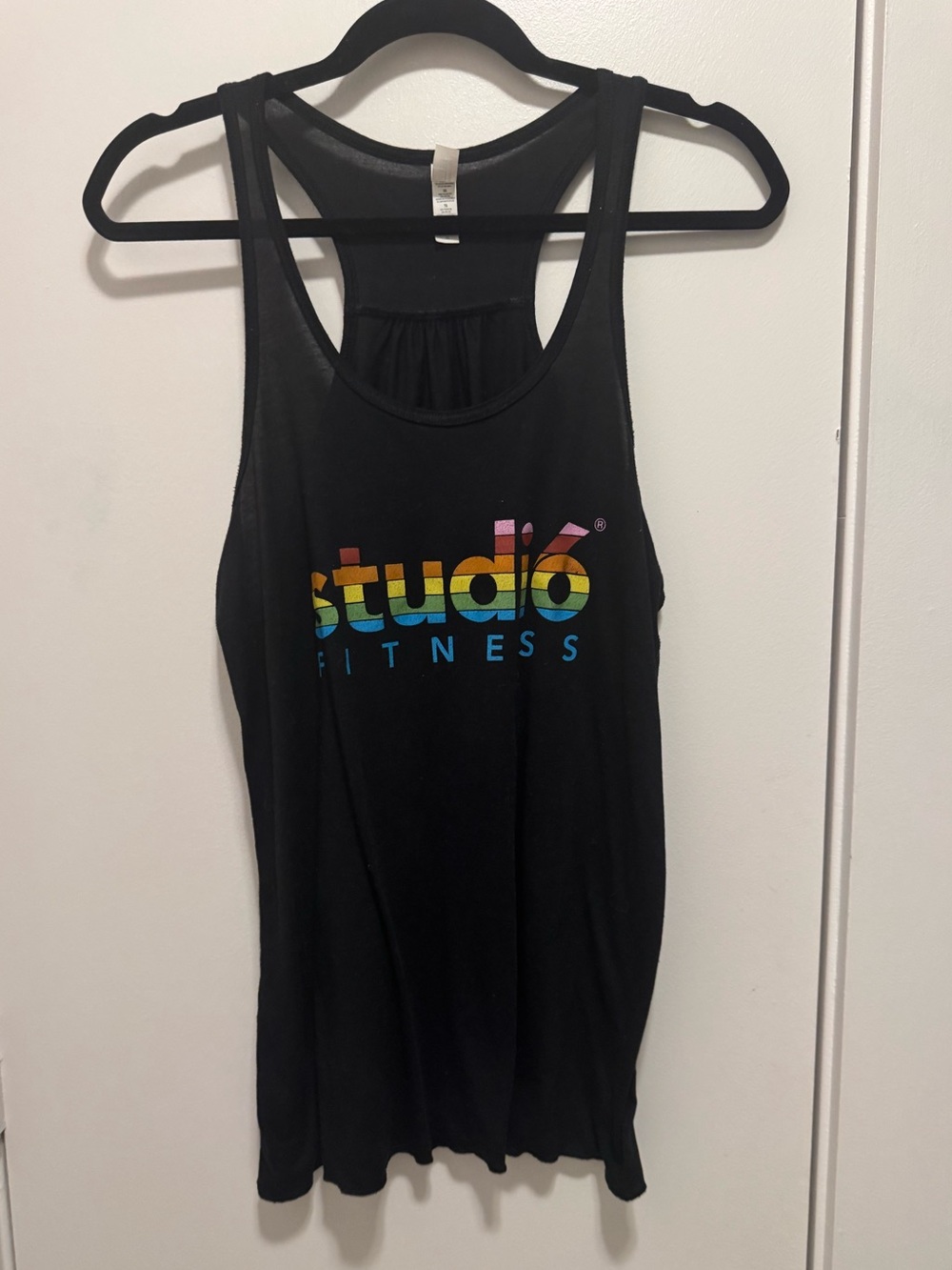 Studio 6 Fitness Pride Rainbow Racerback Tank Top Women’s XL Black Bella Canvas